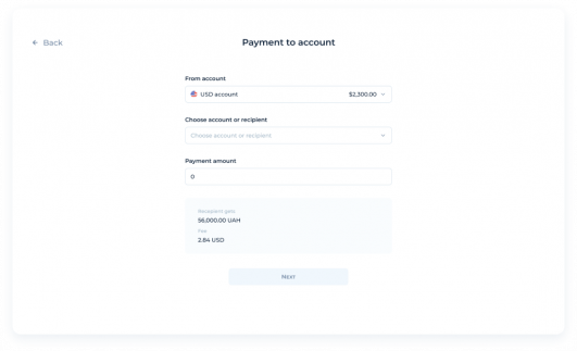 Digital wallet software bank payment