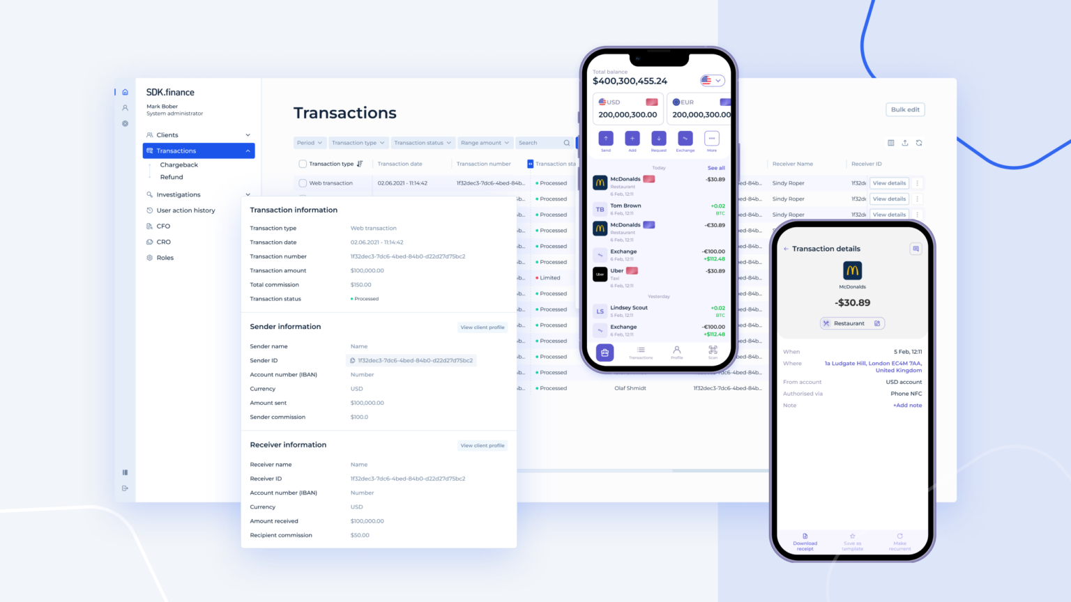 Back office UI For Payment and Finance Apps | SDK.finance