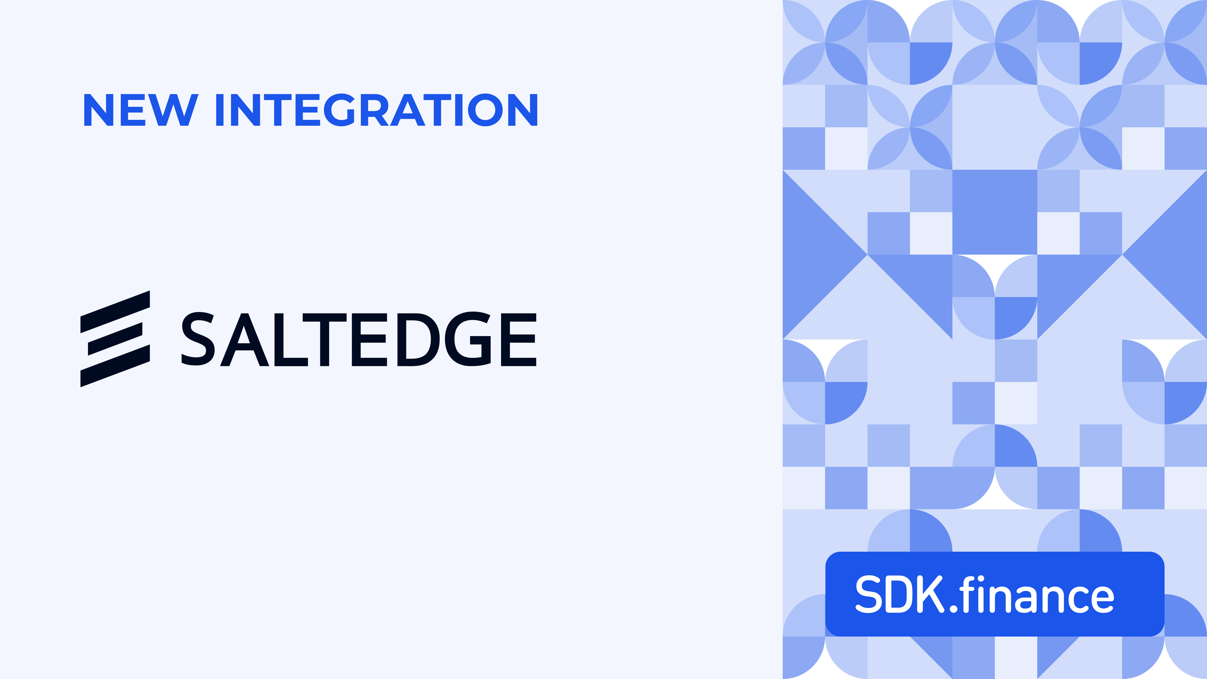 SDK.finance Integrates with Salt Edge to Supercharge Open Banking Solutions