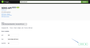 Authorization via API in Swagger