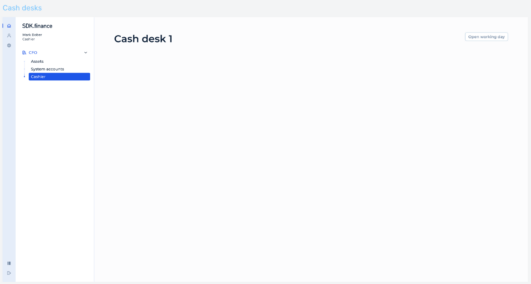 Cash Desk - Cashier View | SDK.finance - White-Label Digital Banking ...