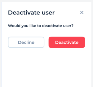 Deactivate Team Member