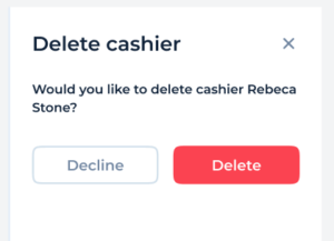 Delete Cashier