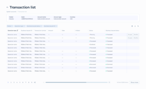 System account: View Transactions