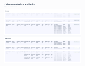 View commissions and limits (for Vendors)