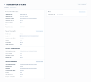 Transaction details