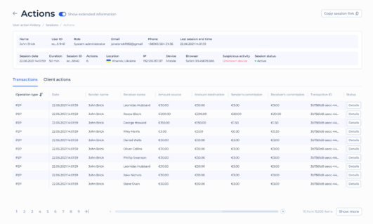 Session details (Actions) | SDK.finance - White-Label Digital Banking ...