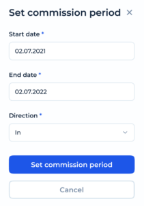 Create commission and limits (in Contract)