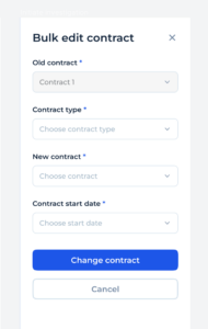 Bulk edit contract