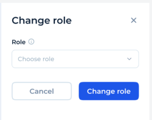 Change Role of team member