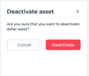 Deactivate Asset