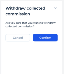 Withdraw Collected Commission