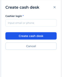 Create Cash Desk