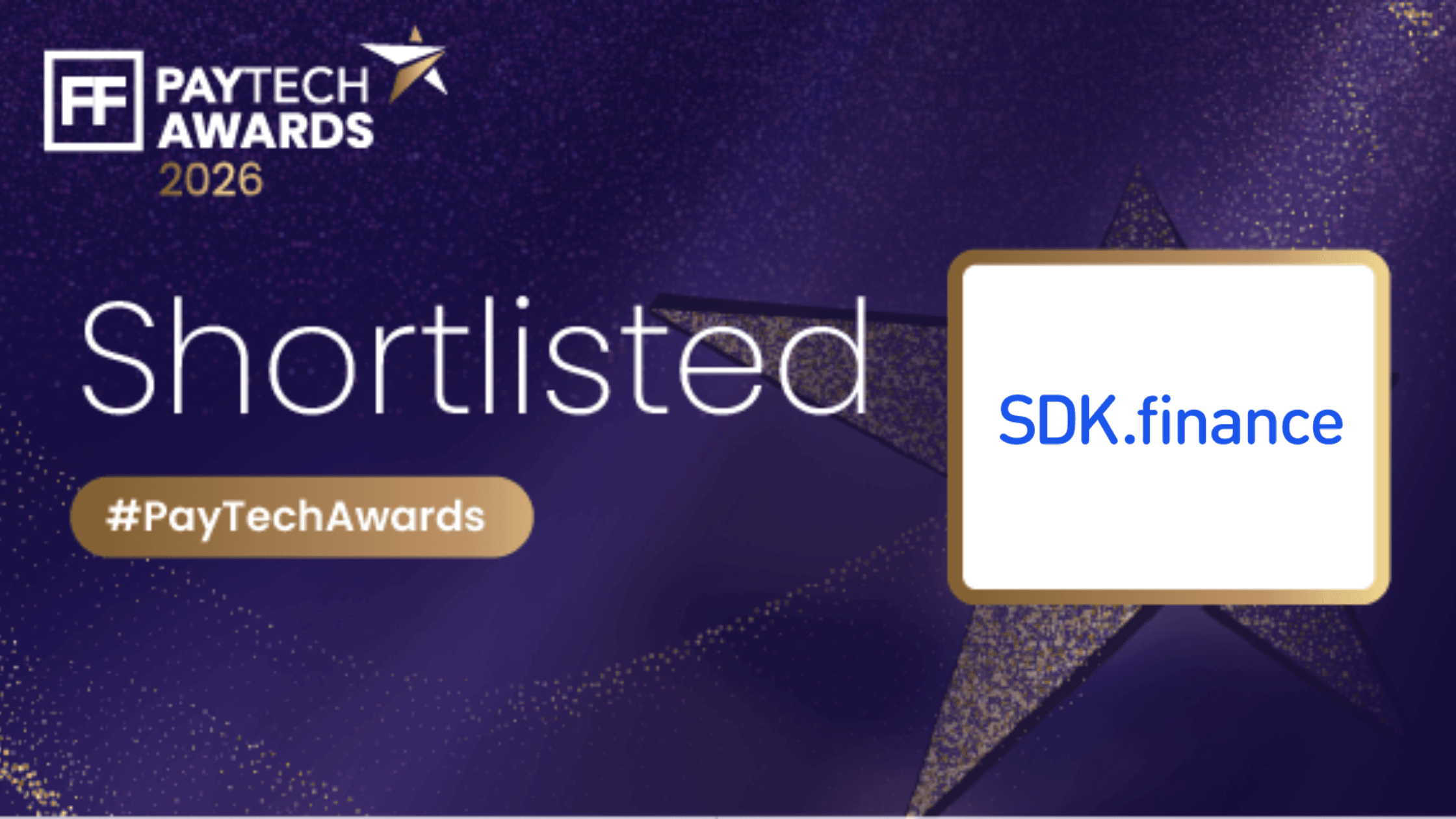 SDK.finance Named a Finalist for PayTech Awards 2026 by FinTech Futures