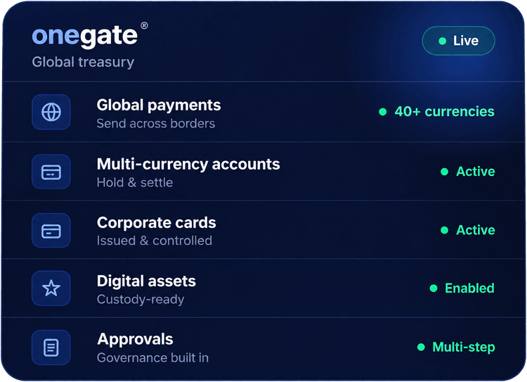TheOneGate: Corporate Money Transfer Platform